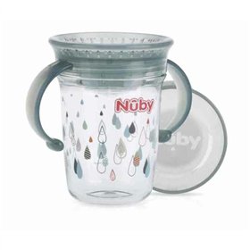 Training Glass Nûby NV0414019GREY + 6 Months 360º Grey 240 ml