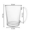 Coffee and tea glasses Springos HA7497, 6 pcs, 300 ml with handle, latte set