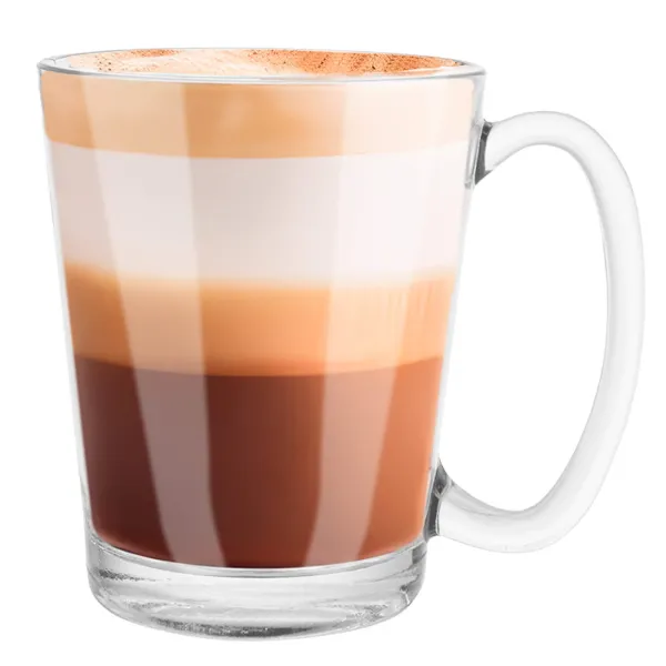 Coffee and tea glasses Springos HA7497, 6 pcs, 300 ml with handle, latte set