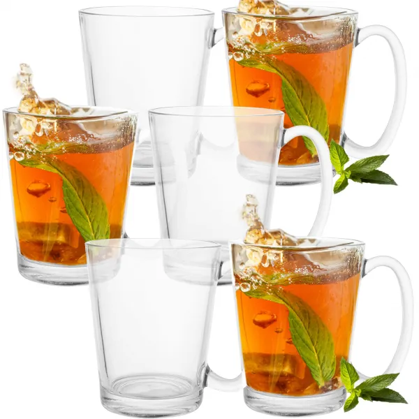 Kahvi- ja teelasit Springos HA7497, 6 kpl, 300 ml kahvalla, latten setti