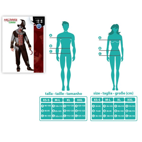 Costume for Adults Scarecrow XL