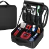 Travel organizer for cosmetics, cosmetic bag with adjustable compartments, Springos HA7492 black