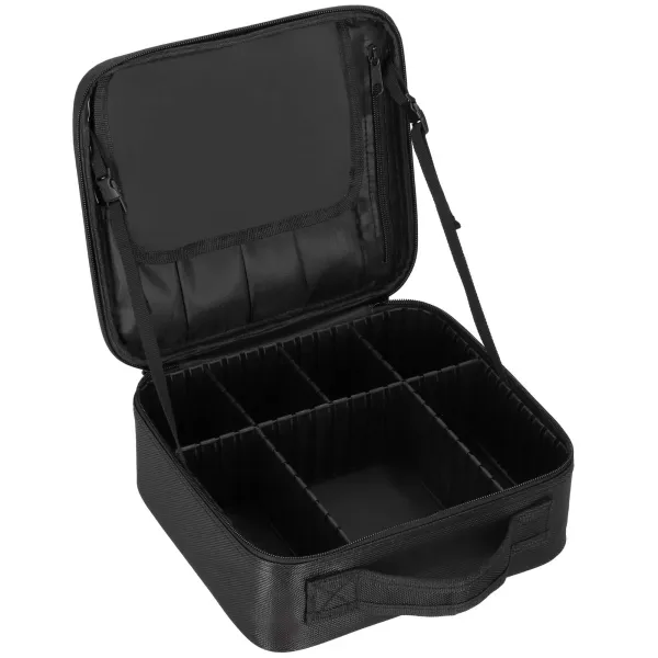 Travel organizer for cosmetics, cosmetic bag with adjustable compartments, Springos HA7492 black