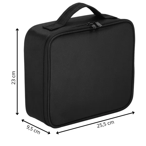 Travel organizer for cosmetics, cosmetic bag with adjustable compartments, Springos HA7492 black
