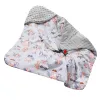 Baby wrap for Springos SB0054 car seat, carrier, 77x77cm double-sided hooded blanket