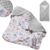 Baby wrap for Springos SB0054 car seat, carrier, 77x77cm double-sided hooded blanket