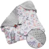 Baby wrap for Springos SB0054 car seat, carrier, 77x77cm double-sided hooded blanket