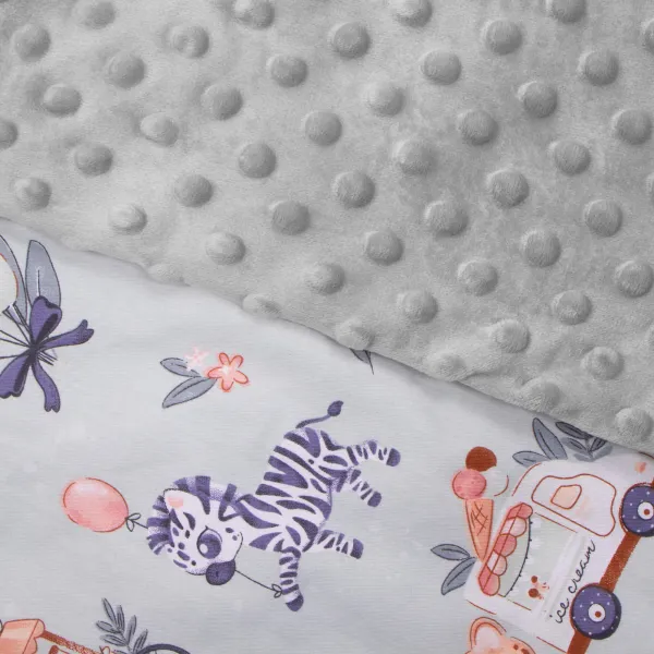 Baby wrap for Springos SB0054 car seat, carrier, 77x77cm double-sided hooded blanket