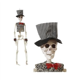 Halloween Decorations Dead Groom Skeleton 40 cm White Black