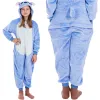 Lasten kigurumi-yöpuku Stitch, yksiosainen haalari Springos HA5065, koko 120-130 cm