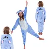 Bērnu kigurumi pidžama Stitch, viengabala kombinezons Springos HA5065, izmērs 120-130 cm