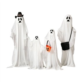 Halloween Decorations 160 x 50 x 20 cm White Ghost (4 Pieces) (4 Units)