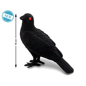 Halloween Decorations 19 cm Black Raven