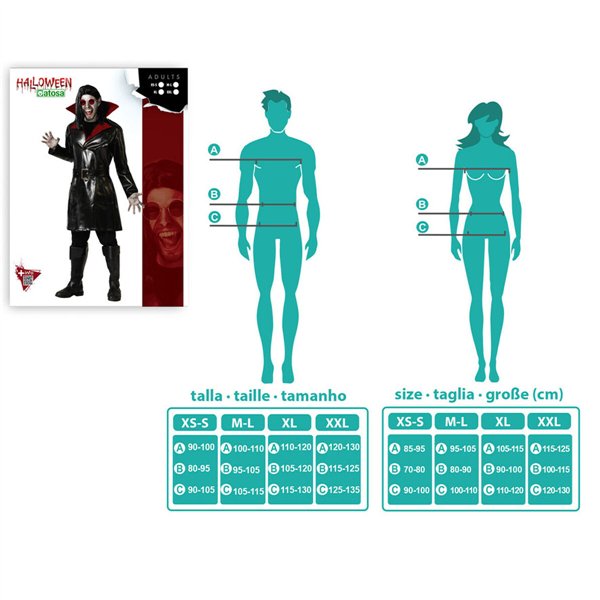 Costume for Adults Multicolour Vampire XS/S