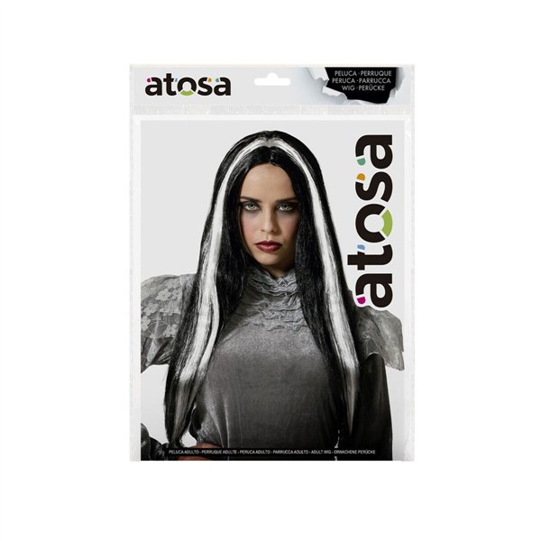 Wigs White Black Vampire 60 cm