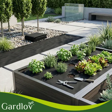 Melnais agrotekstils 1,6x20m 50g/m2 Gardlovs