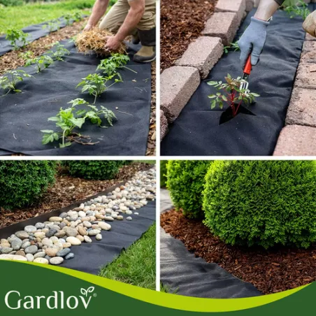Melnais agrotekstils 1,6x20m 50g/m2 Gardlovs