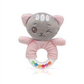 Rattle Cat 18 cm Pink