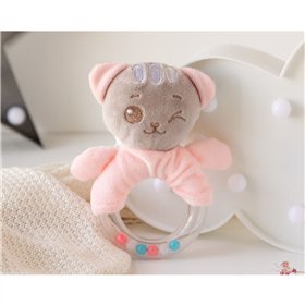 Rattle Cat 18 cm Pink