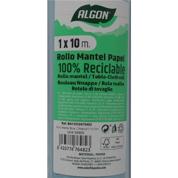 Tablecloth roll Algon Blue 1 x 10 m (12 Units)