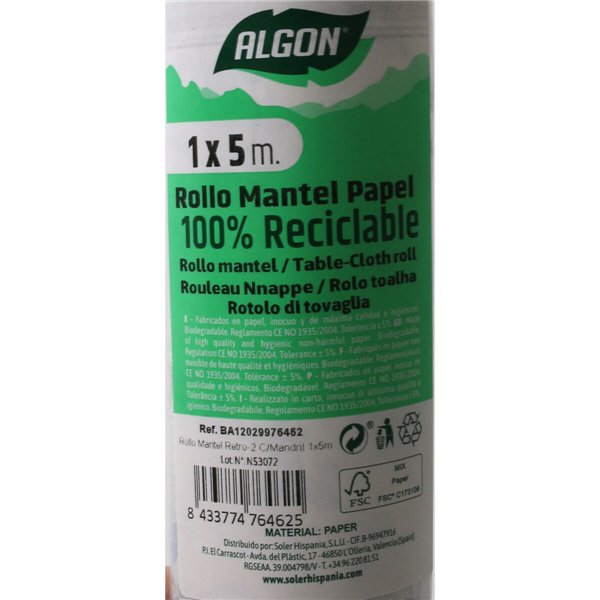 Tablecloth roll Algon Disposable Elegant 1 x 5 m (16 Units)