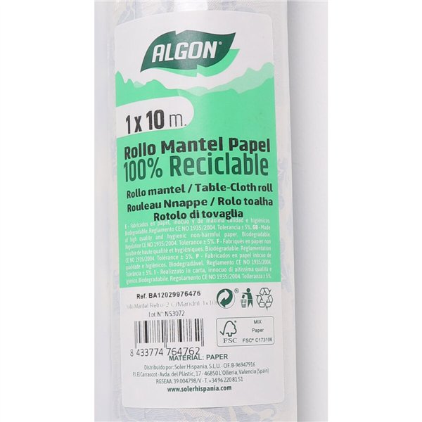 Tablecloth roll Algon Disposable Elegant 1 x 10 m (12 Units)