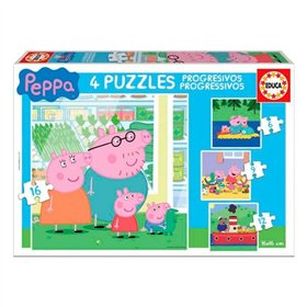 4-Puzzle Set Peppa Pig Educa