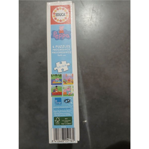 4-Puzzle Set Peppa Pig Educa