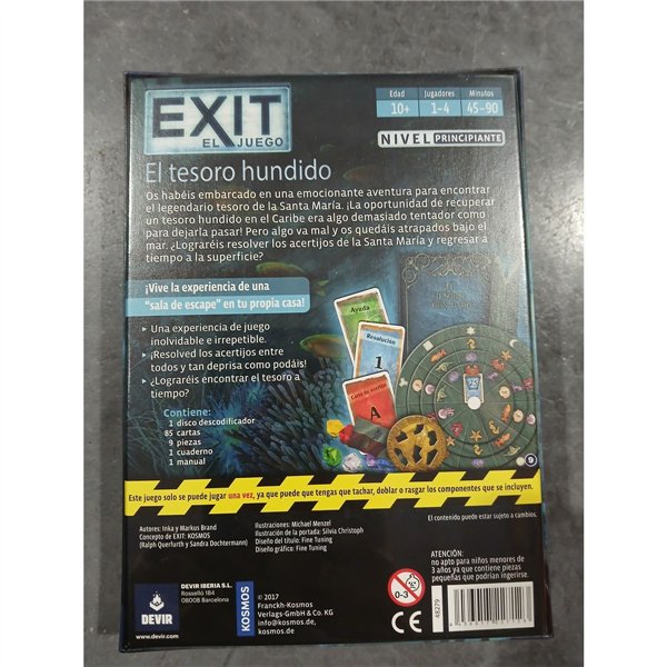 Board game Exit El Tesoro Hundido Devir (ES)