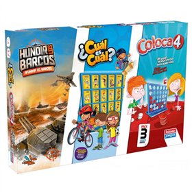 Board game Falomir Coloca 4, Hundir los Barcos y Cuál es cuál (ES)