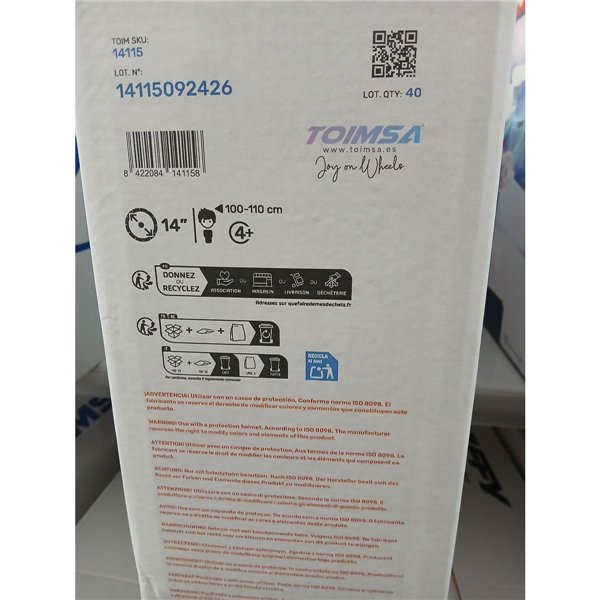 Bicycle Blue Ice Toimsa 14" Blue Black