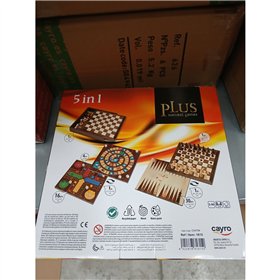 Set of 5 Board Games Cayro Plus Wood 29 x 29 cm