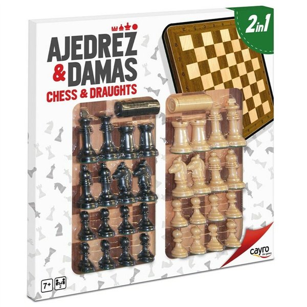 Parchís, Chess and Checkers Board Cayro Wood Plastic