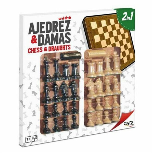 Parchís, Chess and Checkers Board Cayro Wood Plastic