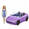 Doll Barbie And Her Purple Convertible