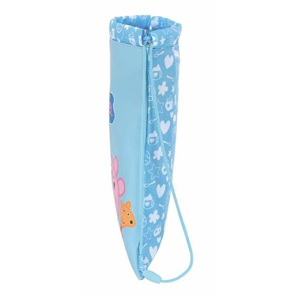 Backpack with Strings Peppa Pig Light Blue 26 x 34 x 1 cm