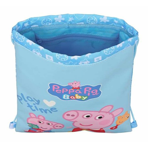 Backpack with Strings Peppa Pig Light Blue 26 x 34 x 1 cm