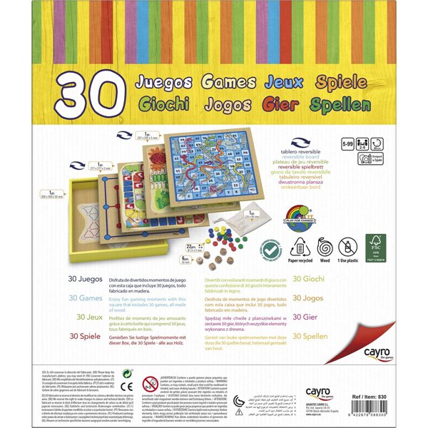 Board game Cayro 30 Games (31 x 31 x 5.5 cm) 31 x 31 x 5,5 cm