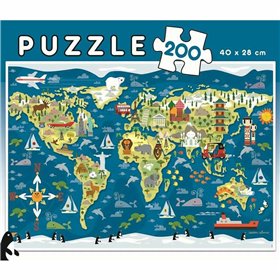 Child's Puzzle Educa Mapamundi (200 pcs)