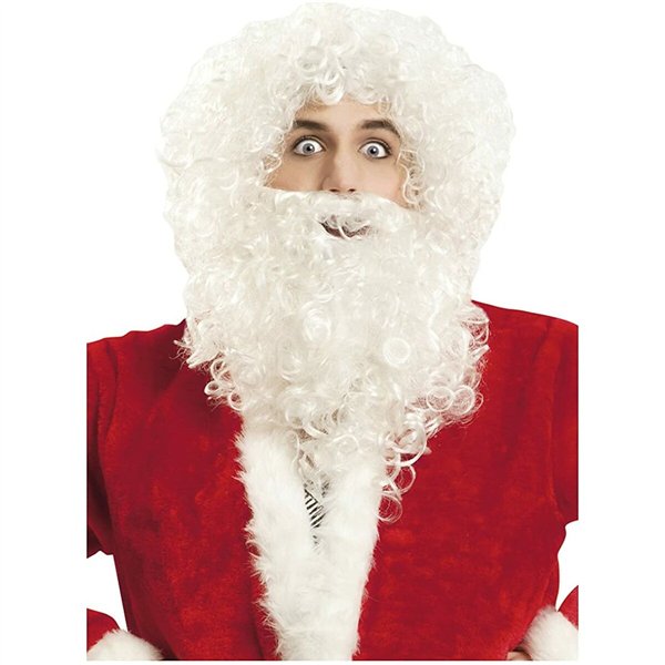Wig with beard My Other Me White Father Christmas