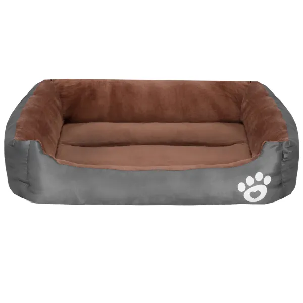 Лежанка для маленькой собаки, кошки S Springos PA0329S, место для отдыха, лежанка для щенка, коричнево-серая