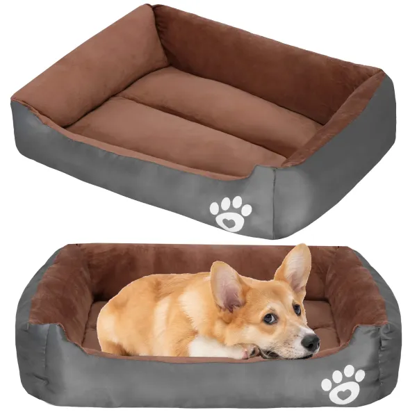 Small dog, cat bed S Springos PA0329S, resting place, puppy bed brown-gray
