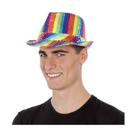 Hat My Other Me Rainbow Multicolour Sequins S
