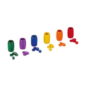 Shakers with Parchís Counters Cayro Wood 6 Units