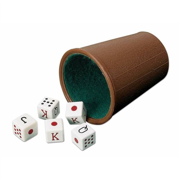 Shaker with Poker Dice Cayro