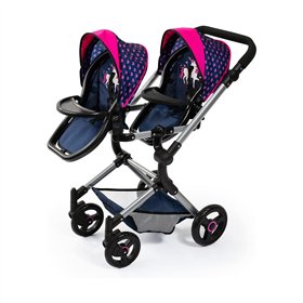 Doll Stroller Reig Blue Twinned