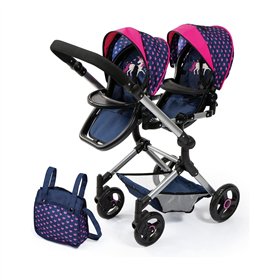 Doll Stroller Reig Blue Twinned