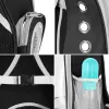 Pet carrier backpack for cats, rabbits, and dogs Springos PA0229, up to 12 kg, 40 x 34 x 21 cm, gray, transparent