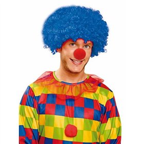 Curly Hair Wig My Other Me Blue Male Clown