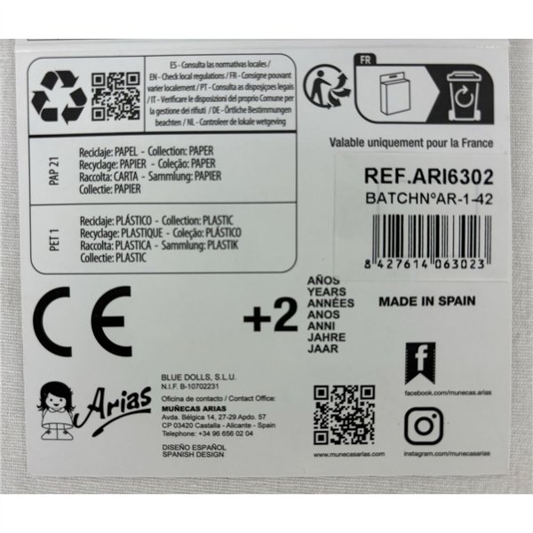 Dolls’ shoes Arias Pink 45 cm